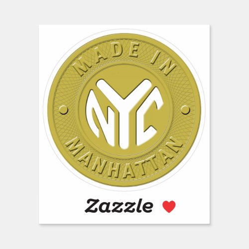 Made In NYC Manhattan Sticker