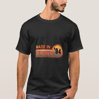 Made In October 1994 Awesome Since 1994 Birthday V T-Shirt