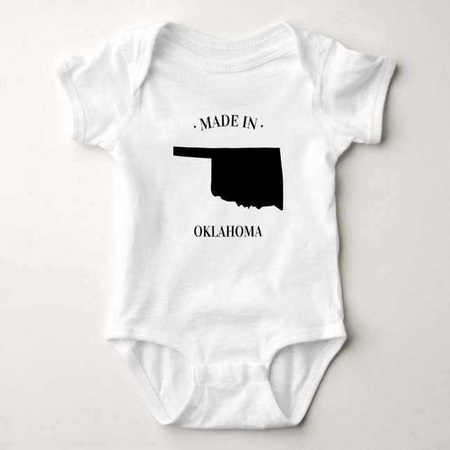 Made in Oklahoma OK Baby Bodysuit (Front)