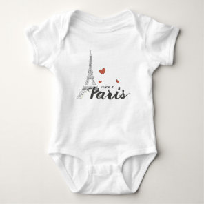 Made in Paris With Eiffel Tower Baby Bodysuit