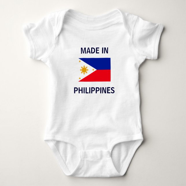 Made in Philippines Baby Bodysuit (Front)