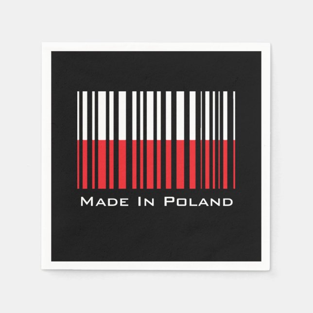 Made in Poland Bar Napkins (Front)