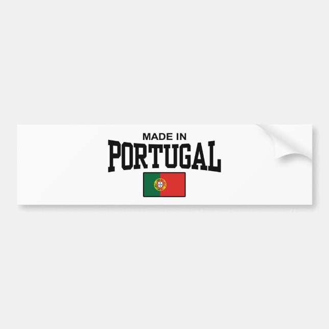 Made In Portugal Bumper Sticker (Front)