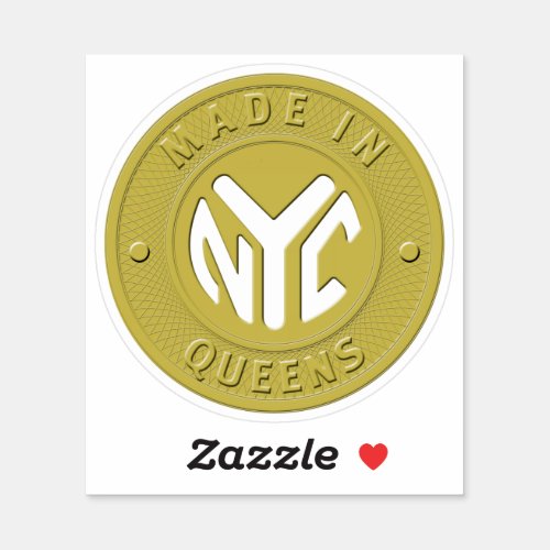 Made In Queens Token Sticker