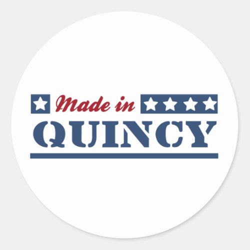 Made in Quincy MA Classic Round Sticker