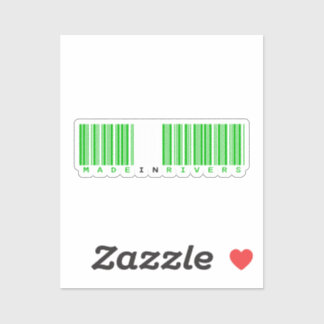 Made in Rivers State Barcode Flag Sticker