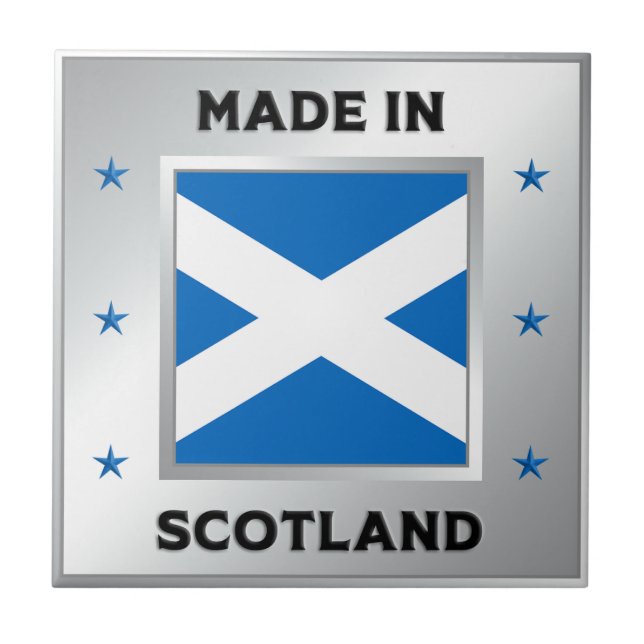 Made In Scotland Ceramic Tile (Front)