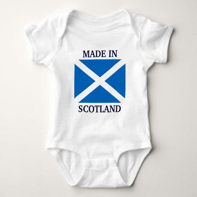 Made in Scotland custom baby clothing Baby Bodysuit (Front)