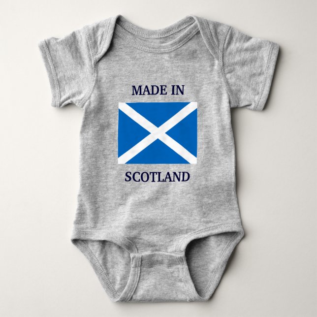Made in Scotland custom baby clothing Bodysuit (Front)