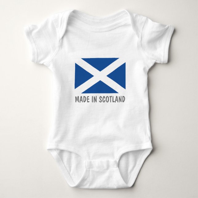 Made in Scotland cute baby clothes Bodysuit (Front)