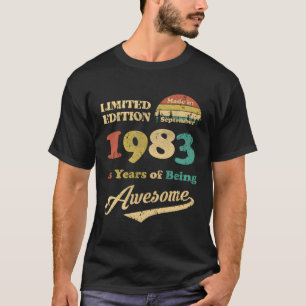 Made In September 1983 40 Years Of Being Awesome T-Shirt