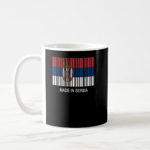 Made in Serbia Flag Barcode  Coffee Mug