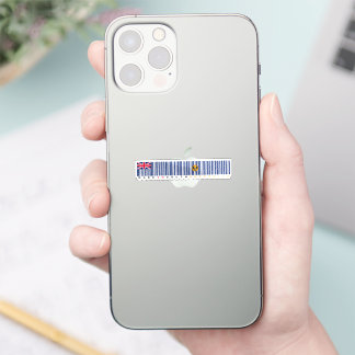 Made in South Australia Barcode Flag Sticker