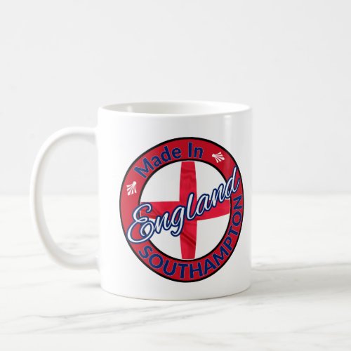 Made in Southampton England St George Flag Coffee Mug