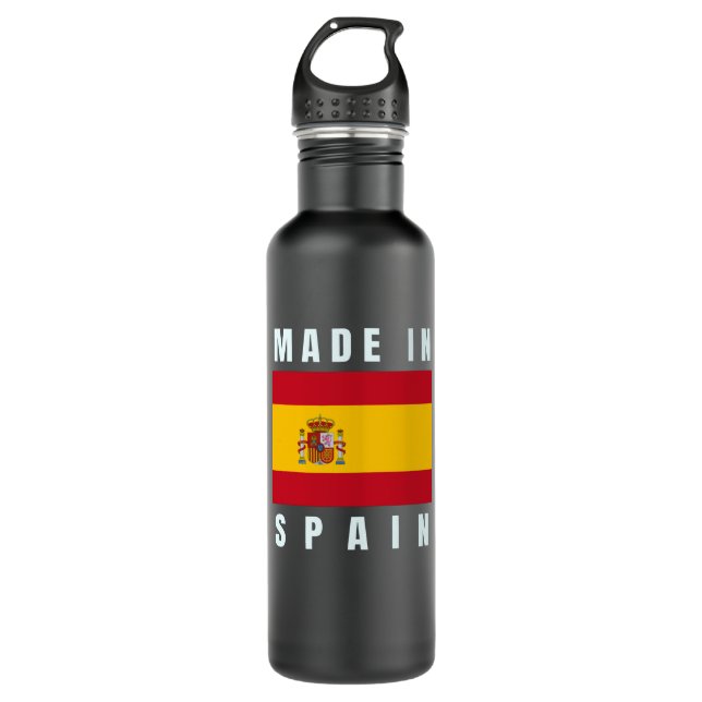 made in spain stainless steel water bottle (Front)