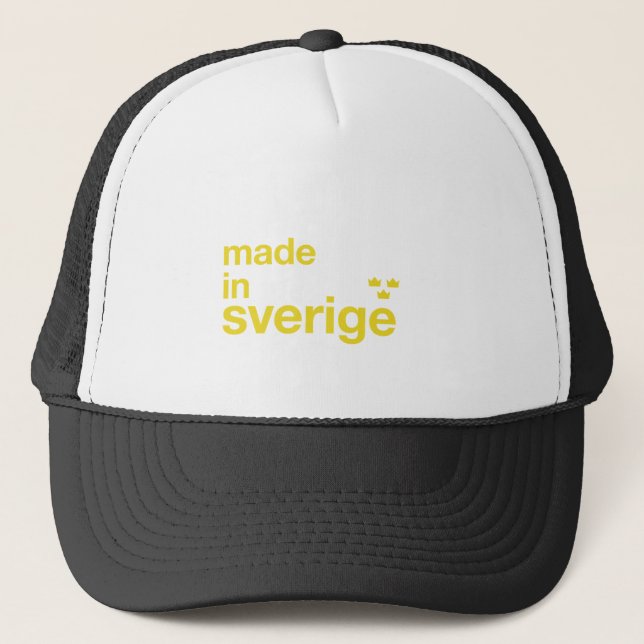 Made in Sweden & Tre Kronor / Three Crowns Trucker Hat (Front)