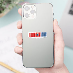Made in Tennessee Barcode Flag State Pride Sticker