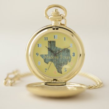 Made In Texas Pocket Watch by ElizaBGraphics at Zazzle