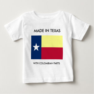 Made In Texas With Colombian Parts Toddler Shirt