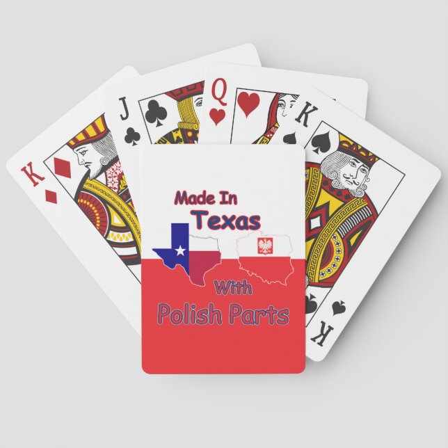 Made In Texas With Polish Parts Poker Cards (Back)