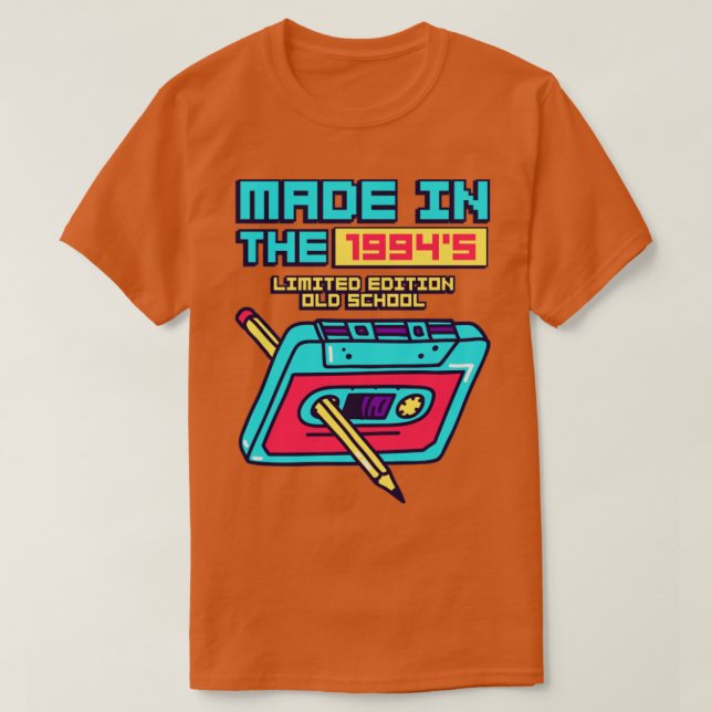 Made in the 1994s Retro Cassette Tape T-Shirt (Design Front)
