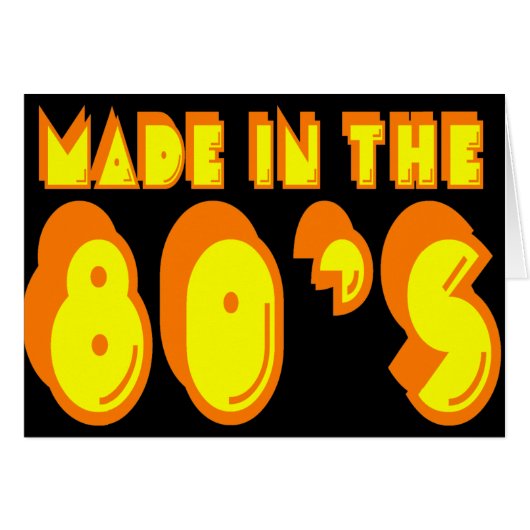 Made in the 80's cards (Front Horizontal)