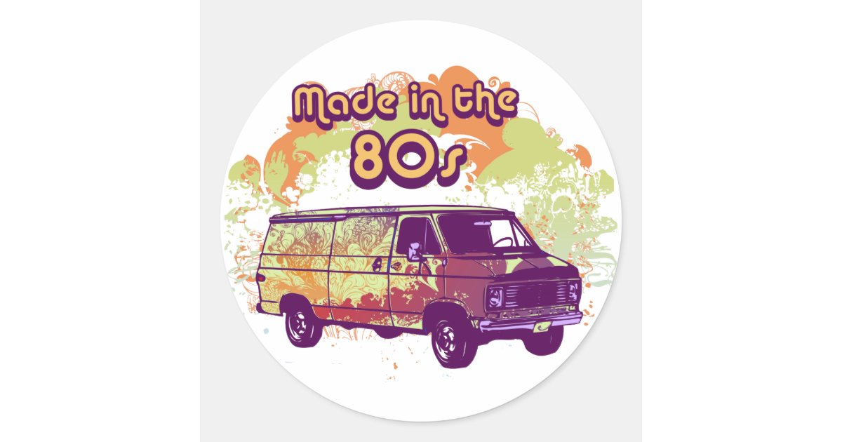 Made in the 80s classic round sticker | Zazzle