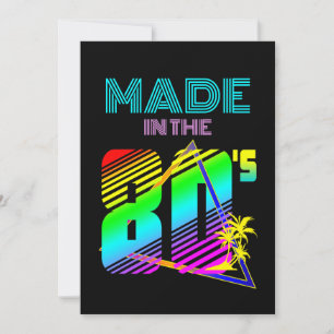 MADE IN THE 80'S COLORFUL NATURE INVITATION