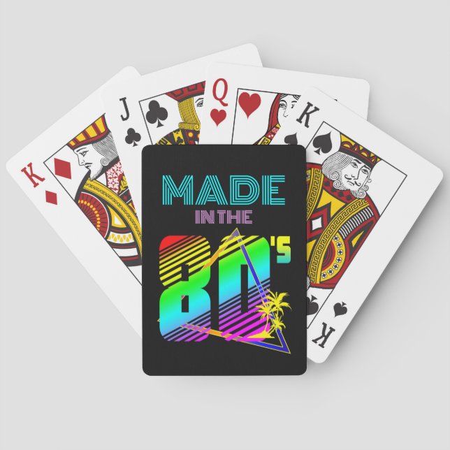 MADE IN THE 80'S COLORFUL NATURE POKER CARDS (Back)