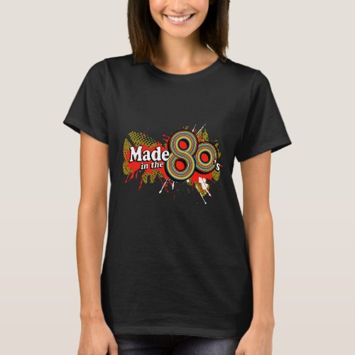 Made in the 80s ladies multi_colour logo top