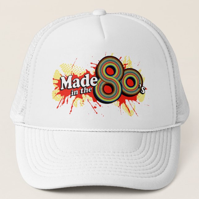 Made in the 80's red splat hat (Front)