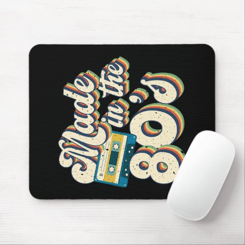 Made in the 80s Retro Wave Vintage Aesthetics Mouse Pad