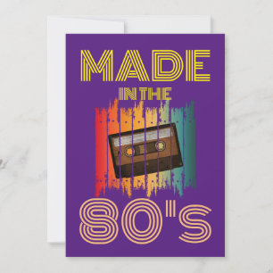 MADE IN THE 80'S VINTAGE CASSETTE TAPE INVITATION
