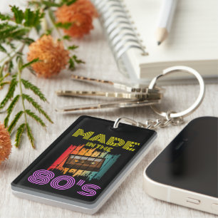 MADE IN THE 80'S VINTAGE CASSETTE TAPE KEYCHAIN