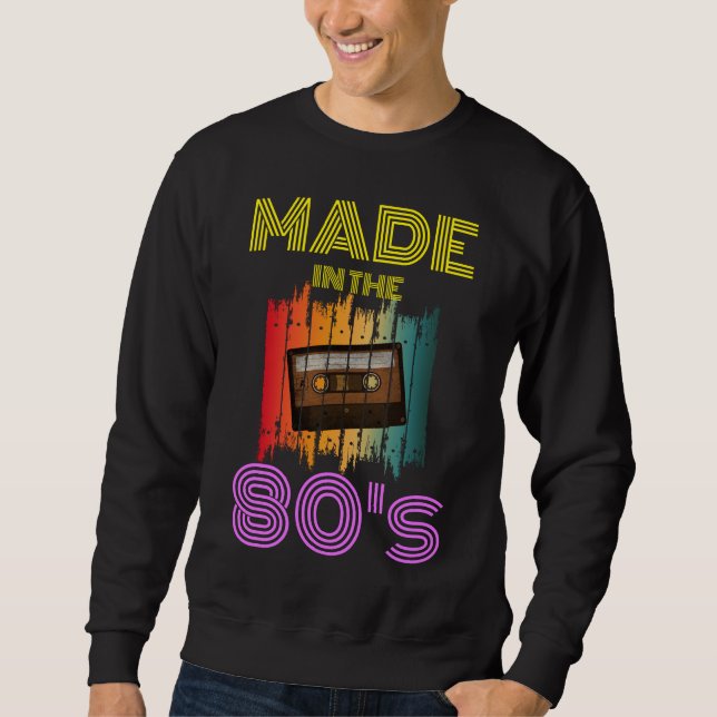 MADE IN THE 80'S VINTAGE CASSETTE TAPE SWEATSHIRT (Front)