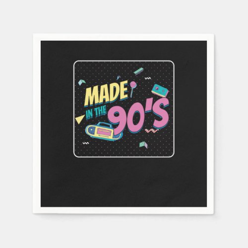 Made In The 90s Retro Vintage Old School Gift Napkins