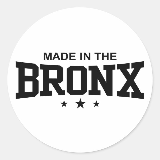 Made in the Bronx Classic Round Sticker (Front)