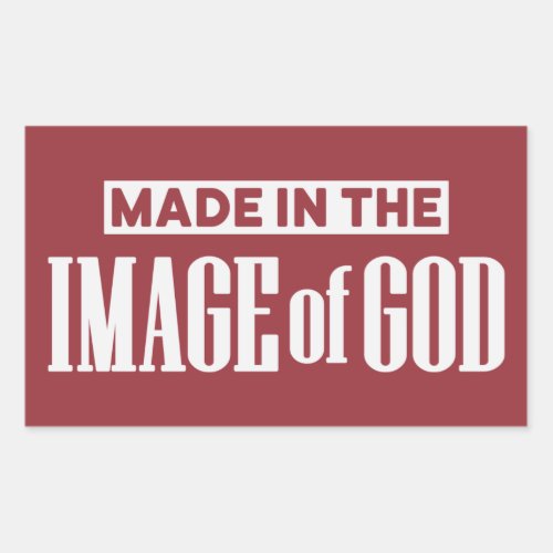 Made in the Image of God _ Christian Rectangular Sticker