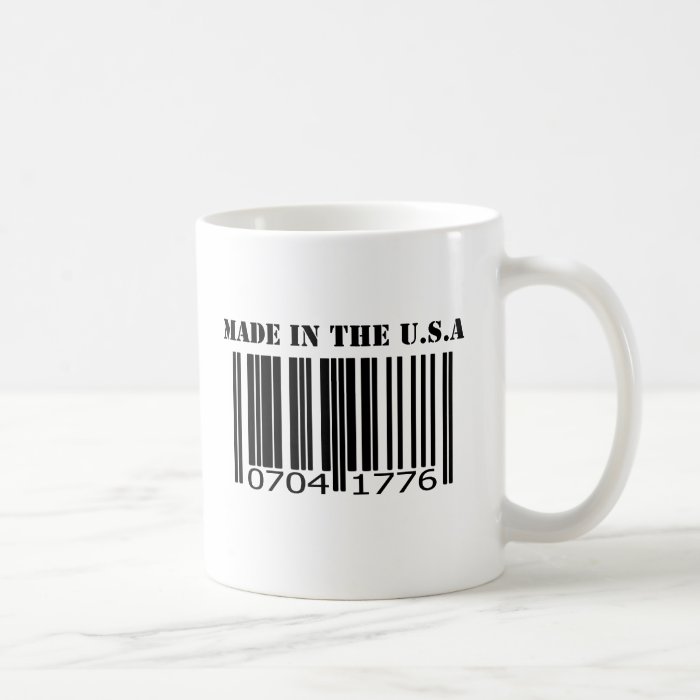 Made in the U.S.A barcode Mugs