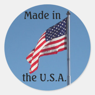 Made in the U.S.A. Classic Round Sticker