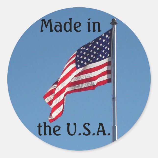 Made in the U.S.A. Classic Round Sticker (Front)