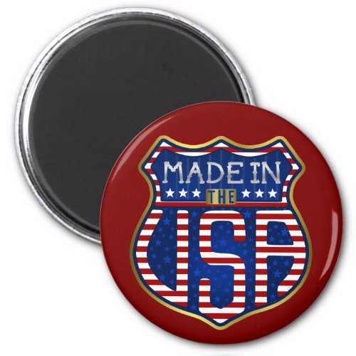 Made in the USA 4th of July Proud American Logo Magnet