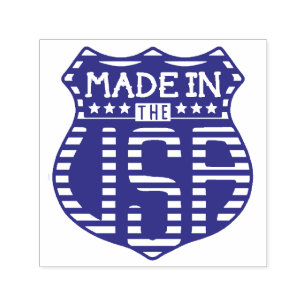 Made in the USA 4th of July Proud American Logo Self-inking Stamp