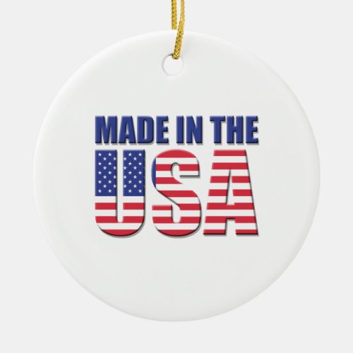 Made In The USA Ceramic Ornament