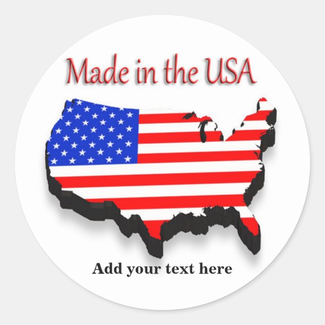 Made in the USA label stickers (Front)