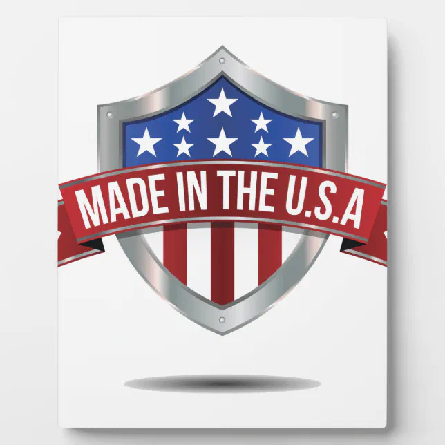 Made in the usa plaque | Zazzle