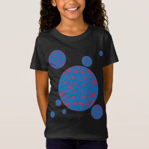 Made in the USA purple blue dizzy pattern dots art T-Shirt
