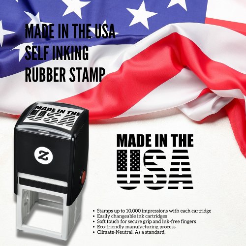 Made In The USA Self Inking Rubber Stamp