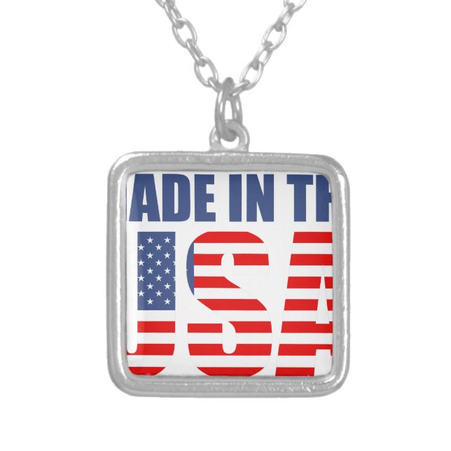 made in the usa silver plated necklace (Front)