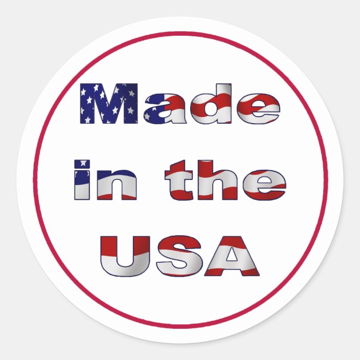 Made in the USA Sticker | Zazzle.com